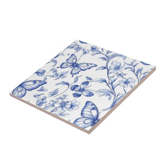 Chinoiserie Toile De Jouy Pattern Fliese (Seite)