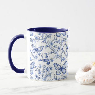Chinoiserie Toile De Jouy Pattern Tasse