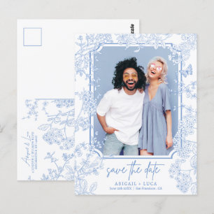 Chinoiserie Toile Hochzeit Rett Date Foto Postkarte