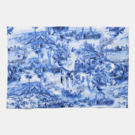 Chinoiserie-Toilette, blaue Weide, blaue China Geschirrtuch