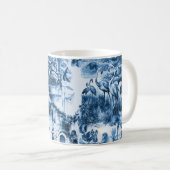 Chinoiserie-Toilette, blaue Weide, blaue China   Kaffeetasse (VorderseiteRechts)