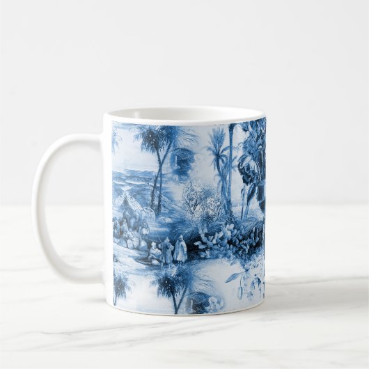 Chinoiserie-Toilette, blaue Weide, blaue China   Kaffeetasse (Links)