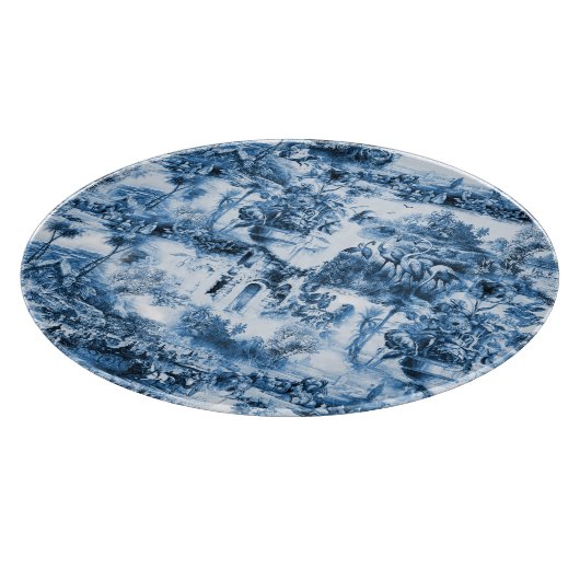 Chinoiserie-Toilette, blaue Weide, blaue China Schneidebrett (Ecke)