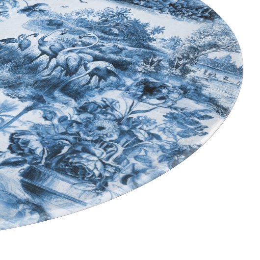 Chinoiserie-Toilette, blaue Weide, blaue China Schneidebrett (Ecke)