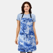 Chinoiserie-Toilette, blaue Weide, blaue China   Schürze (Getragen)