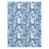 Chinoiserie-Toilette, blaue Weide, blaue China Tischdecke (Vorderseite)