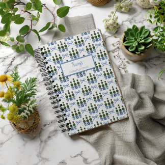 Chinoiserie-Topiar-Personalisiertes Journal Notizb Notizblock