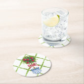 Chinoiserie Topiar Runder Pappuntersetzer (Vor Ort)