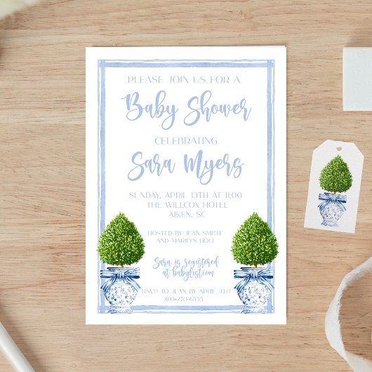 Chinoiserie Topiary Custom Geschenkanhänger