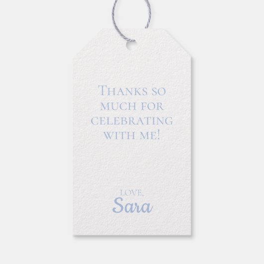 Chinoiserie Topiary Custom Geschenkanhänger (Rückseite)