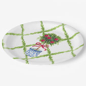 Chinoiserie Topiary, Grandmillenial Pappteller (Schrägansicht)