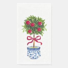Chinoiserie Topiary Holiday Napkins Serviette