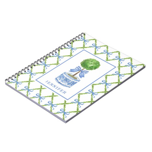 Chinoiserie Topiary | PERSONALISIERT Notizblock (Linke Seite)