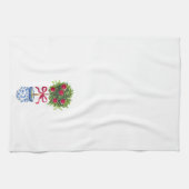 Chinoiserie Topiary Red Bow Geschirrtuch (Horizontal)