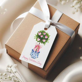Chinoiserie Topiary Valentinstag Geschenkanhänger