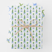 Chinoiserie Topiary Wrapping Paper Geschenkpapier Set (Beispiel)