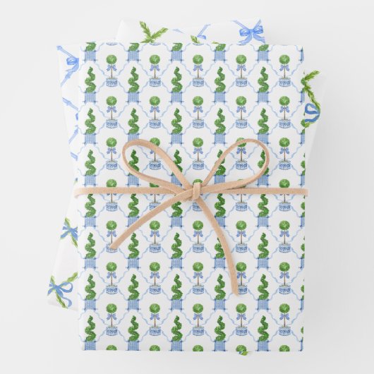 Chinoiserie Topiary Wrapping Paper Geschenkpapier Set (Beispiel)
