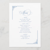 Chinoiserie Tree Motif und geometrische Grenze ID1 Menükarte (Vorderseite)