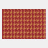 Chinoiserie Trend für das Jahr des Drachenroten Go Geschenkpapier Set (Vorderseite 2)