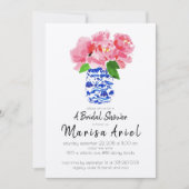 Chinoiserie u. Pfingstrosen Einladung (Vorderseite)