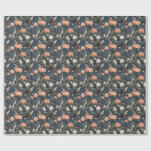 Chinoiserie über Denim Blue Geschenkpapier (Flach)