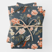Chinoiserie über Denim Blue Geschenkpapier Set (Beispiel)