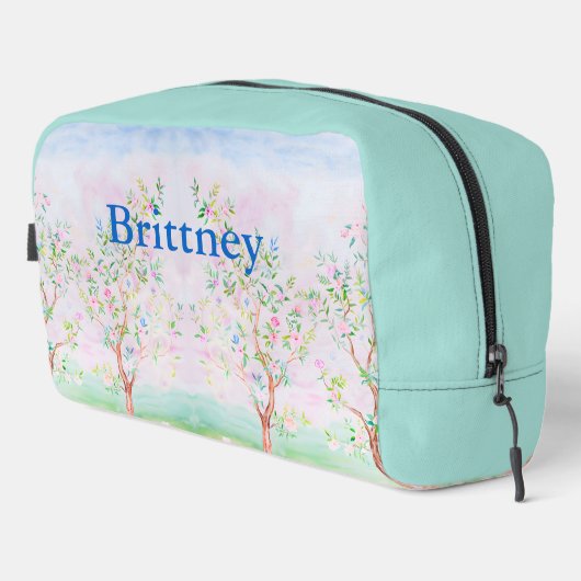 Chinoiserie-Uferfarbe Waschbeutel (Rechte Ecke)