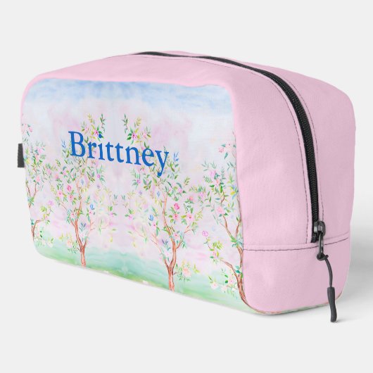 Chinoiserie-Uferfarbe Waschbeutel (Rechte Ecke)