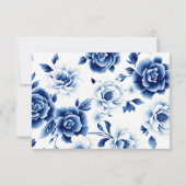 Chinoiserie und Hochzeitsfeier RSVP Karte (Rückseite)