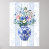 Chinoiserie-Vase-Aquarell Poster (Vorne)