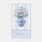 Chinoiserie-Vase-Aquarell Serviette (Vorderseite)