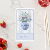 Chinoiserie-Vase-Aquarell Serviette (Beispiel)