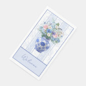 Chinoiserie-Vase-Aquarell Serviette (Ecke)