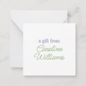 Chinoiserie Vase mit Blume Einschließung Mitteilungskarte (Rückseite)