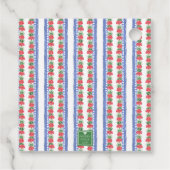 Chinoiserie Vase of Red Geraniums Geschenkanhänger (Rückseite)