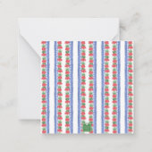 Chinoiserie Vase of Red Geraniums - Geschenkvorfüh Mitteilungskarte (Rückseite)