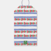 Chinoiserie Vase of Red Geraniums Personalisiert Geschenkanhänger (Rückseite)