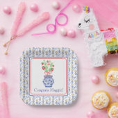 Chinoiserie Vase of Red Strawberries Pappteller (Party)