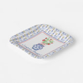 Chinoiserie Vase of Red Strawberries Pappteller (Gewinkelt)