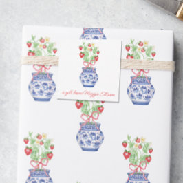 Chinoiserie Vase Red Strawberry - Geschenkgutschei Mitteilungskarte