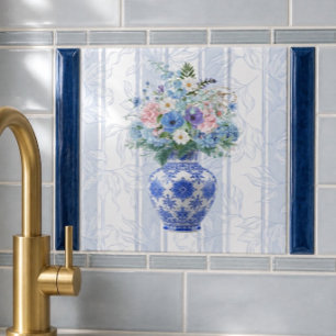 Chinoiserie-Vase Wasserfarbe Keramikfliese