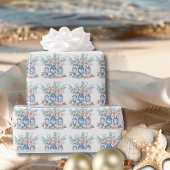 Chinoiserie Vases mit Eukalyptus & Poinsettias Geschenkpapier