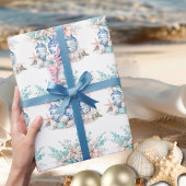 Chinoiserie Vases mit Eukalyptus & Poinsettias Geschenkpapier