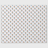 Chinoiserie Vases of Red Geraniums Geschenkpapier (Flach)