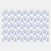 Chinoiserie Vases of Red Strawberries and Blue Bow Geschenkpapier Set (Vorderseite)