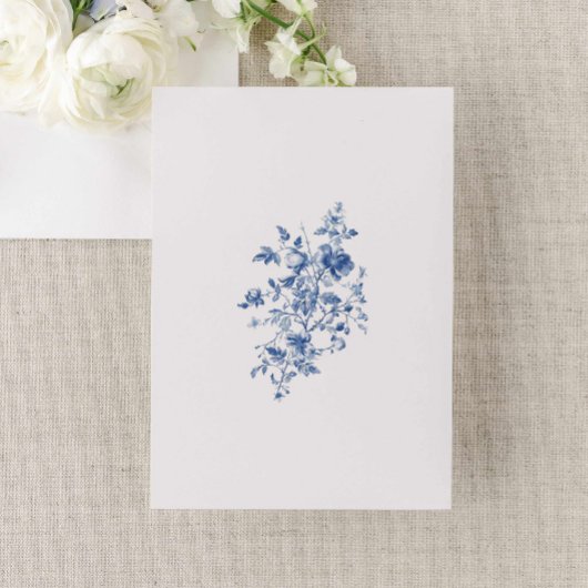 Chinoiserie Viktorianisch etwas Blaues Brautparty Einladung