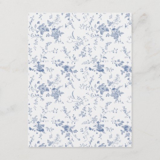 Chinoiserie Viktorianisch Toile Begleitkarte (Rückseite)
