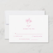 Chinoiserie Viktorianisch Toile Pink Wedding RSVP (Vorderseite)