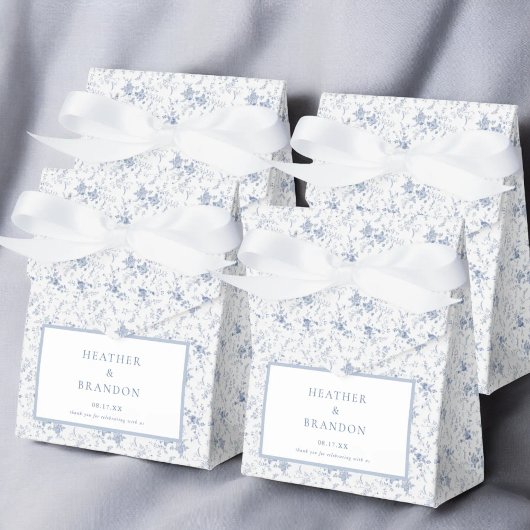 Chinoiserie Vintag Floral Blue Wedding Geschenkschachtel