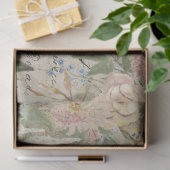 Chinoiserie Vintage Blume Bouquet Highlights Seidenpapier (Geschenk)